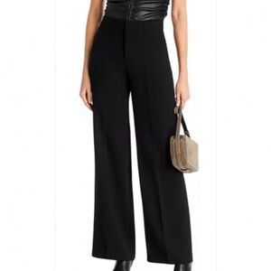 Aqua Wide Leg Black Trouser Pants